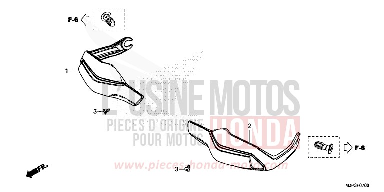 KNOECHELSCHUTZ von Africa Twin CANDY PROMINENCE RED (R342) von 2017